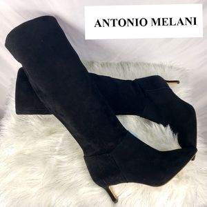 Antonio Melani Ensleigh Black Suede Tall Boots Sz 7 NWT
